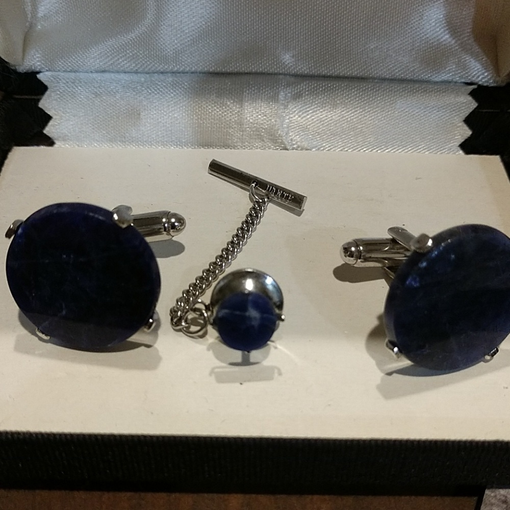 Vintage Danté Silver Round Cuff Links